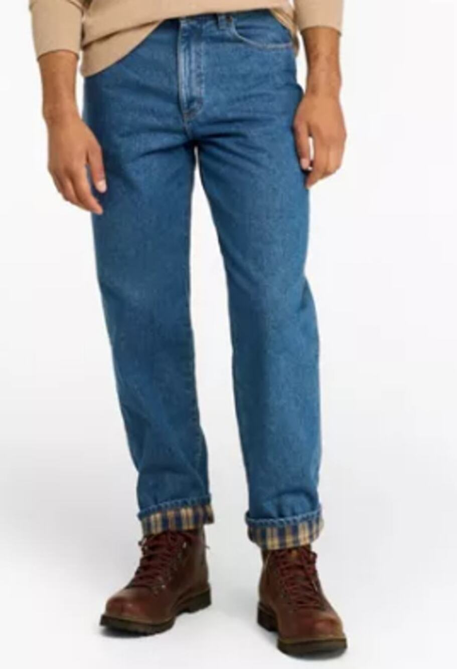 L.L. Bean Mens Double L Flannel Lined Jeans sz 38 x 28